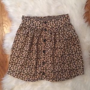 Skirt brown and black pattern size s